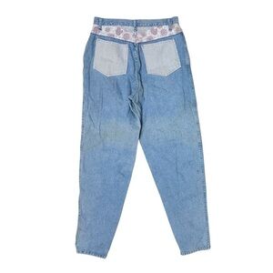 Vintage 90s Stefano Relaxed Fit High Rise Tapered Paisley Embellished Jeans 16